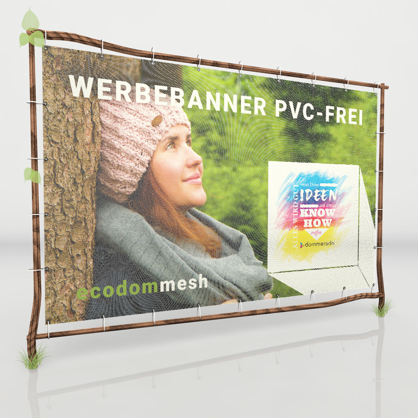 Werbebanner mit Motiv, Text: Werbetechnik